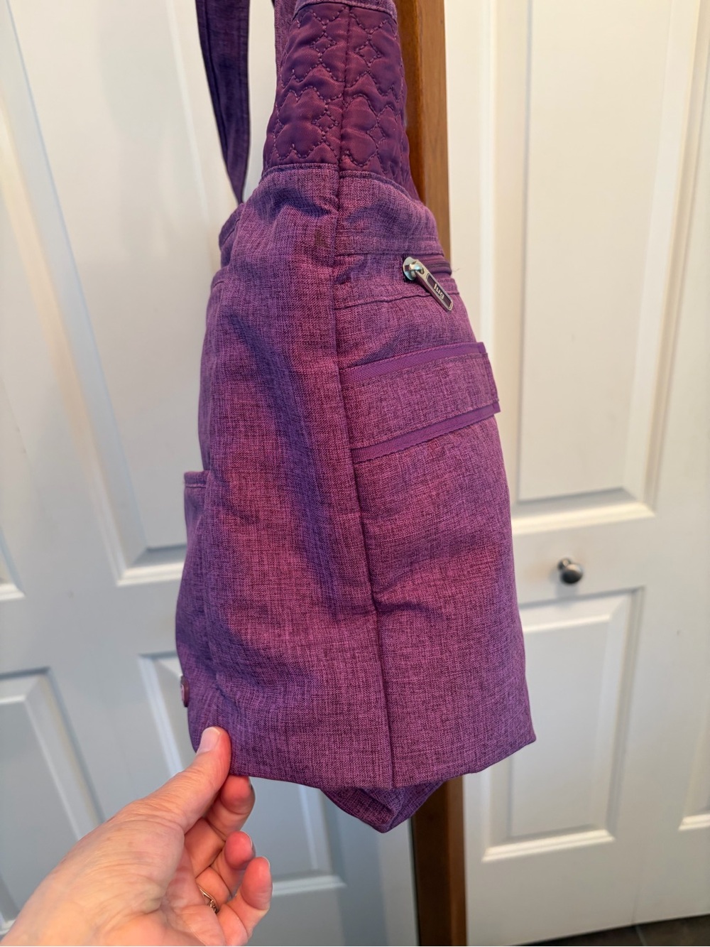 lug Original Puddle Jumper Travel Tote in Heathered Plum - Picture 15 of 16